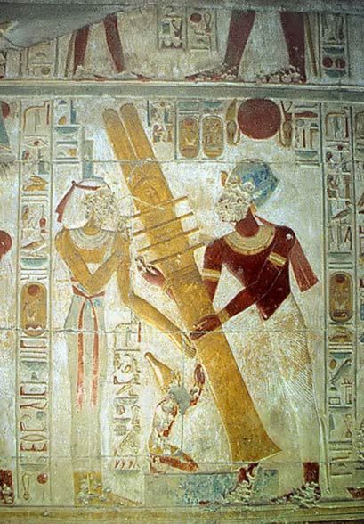 ph. seti 1 djed symbol isis Temple of Seti I, Abydos